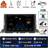 2K QLED Android 15 Multimedia Head Unit for Toyota Highlander 2013-2018