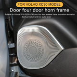 Door Speaker Trim Kit Stainless Steel for Volvo XC90 Car Interior Accessory LINGLUYANG