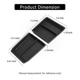 GMC Terrain 2025 2026 Center Console Lower Storage Box Car Central Tray TPE Organizer Accessories Tidying Black Car Interior
