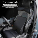 Leather Headrest Neck Pillow for Volvo XC90 XC60 Car Interior Accessory LINGLUYANG