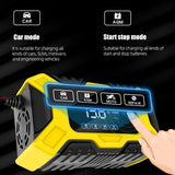 12V Car Battery Charger with Pulse Repair for Motorcycle 2018-2023 Car Interior Accessory EAFC