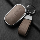 Metal and Leather Car Key Case Cover For Honda Civic 11th 2022 for Honda 2022 2023 2024 Civic for Accord CR-V HR-V Pilot