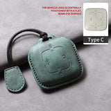 Leather Car Key Case For ZEEKR 001 009 7X - Sheep Suede Protector & Holder