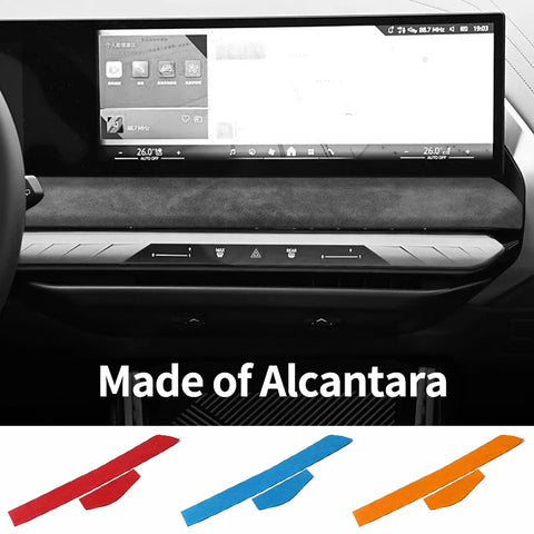 For BMW X3 G45 G48 (2025-) Under The Central Control Instrument Panel Screen Trim Stickers Interior Accessory Made of Alcanta