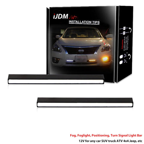 Universal Sequential Switchback LED DRL Light Bar for Cars LED Ambient Light iJDM