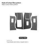 Carbon Fiber Control Panel Trim Sticker for Tesla Model 3 (2019-2023) / Y (2019-)