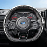 Subaru Carbon Fiber Steering Wheel Cover Black