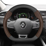 Renault Breathable Leather Steering Wheel Cover Black Red