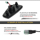 Triple-Row Amber LED Side Marker for Hummer H3 2006-2010 LED Ambient Light iJDM
