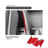 For Tesla Model 3 Model Y Door Inner Handle Trim Frame Decorative Sticker Car Interior Tuning Accessories Made of Alcantara