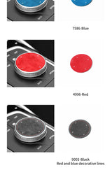 For BMW 1er 2er 3er 4er Z4 X3 X4 IX3 X5 X6 Car Console Multimedia Knob Trim Sticker Carbon Fiber Interior Tuning Accessories