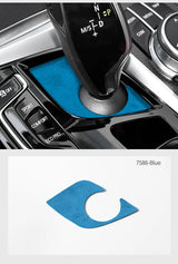 For BMW 5 Series G30 G38 6GT Center Console Gear Shift Panel Trim Sticker Car Premium Interior Accessories Made of Alcantara