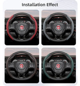 Breathable Leather Steering Wheel Cover for Fiat Cars