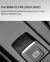 For BMW X1 F48 (2016-2022) Made of Alcantara Center Console Handbrake Button Knob Trim Sticker Car Interior Accessory OEM