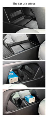Center Console Storage Box for Xpeng G6 2023 2024 Car Central Lower Layer Tray TPE Organizer Accessories Tidying Interior Acc