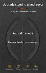 Suede Steering Wheel Cover for Dacia Models
