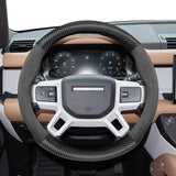Carbon Fiber Steering Wheel Cover for Land Rover Car Interior Accessory Hocasen