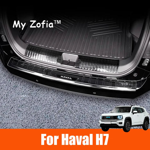 For GWM HAVAL H7 2025-2026 Car Rear Trunk Guard Plate Protective Stainless Steel Panel Threshold Strip Decorative Accessories