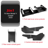 TPE Underseat Protector Center Console Side For Tesla New Model Y Juniper 2025 Launch and 2nd Row Kick Cover Air Vent