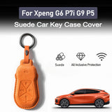 Suede Car Key Case Cover for Xpeng G6 P7i G9 P5 Car Key Chain OEM