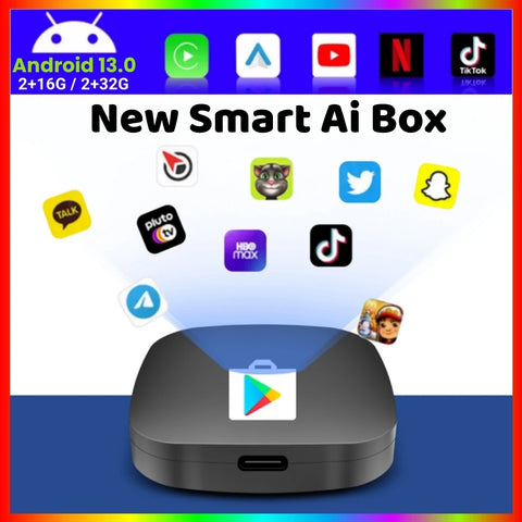 Android 13 Wireless CarPlay AI Box Multimedia Smart TV Box CarPlay Adapter OEM