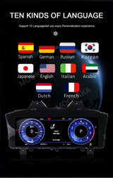 Digital LCD Instrument Cluster for Jaguar XF 2010–2020