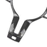 For BMW 1 2 3 4 Series X2 F20 F21 F32 F33 F12 F10 F11 F15 F16 F30 ABS Carbon Texture Car Interior Steering Wheel Cover Trim C