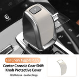 For Chery Tiggo 8 (2019-) Original Leather Center Console Gear Shift Knob Cover Anti Scratch Car Interior Tuning Accessories