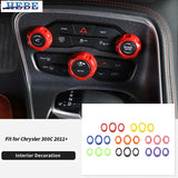 AC Switch Trim Rings for Dodge Chrysler Models Car Interior Accessory HEBE