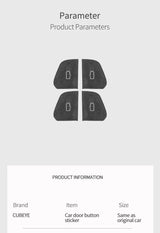For Tesla Model 3 Model Y Door Inner Handle Trim Frame Decorative Sticker Car Interior Tuning Accessories Made of Alcantara
