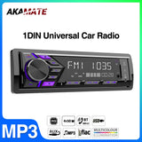 Universal 1Din Bluetooth Car Radio MP3 Player USB Car Interior Accessory AKAMATE