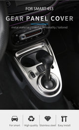 Gear Shift Panel Trim Stainless Steel for Smart 453 Car Interior Accessory GMUNI