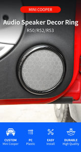 3D Door Speaker Trim Ring Set for Mini Cooper Car Interior Accessory GMUNI