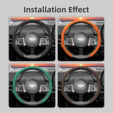 Perforated Leather Steering Wheel Cover for Mini Car Interior Accessory Hocasen