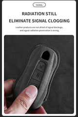 Suede Car Key Case Cover for Porsche Cars