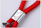Premium PU Leather Braided Car Keychain Universal