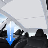 For Tesla New Model Y Launch 2025 Juniper Sunshade Roof Never Sag Nano Ice-Crystal Coatings Heat Insulation Glass Sun Shade E