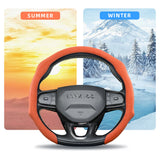 Premium Suede Snap-On Steering Wheel Cover for Lynk Car Interior Accessory Hocasen