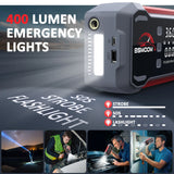 Car Jump Starter With Air Compressor Jump Starter Power Bank Portable Battery Starter 150PSI Air Pump With LED Light Jump Sta