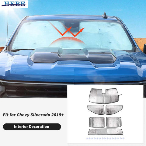 Aluminum Foil Window Visor Insulation for Silverado Sierra Car Interior Accessory HEBE