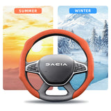 Premium Suede Snap-On Steering Wheel Cover for Dacia Car Interior Accessory Hocasen