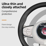 Ultra-Thin Breathable Leather Steering Wheel Cover for Fiat 500, Punto Evo Car Interior Accessory Hocasen