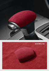 For KIA KX5 Car Gear Shift Lever Boot Cover Protection Decorative Trim Sticker Interior Tuning Accessories Made of Alcantara