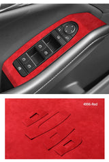 For Mazda 3 Axela Car Window Switch Lifter Control Panel Trim Frame Sticker Car Interior Tuning Accessories Made of Alcantara