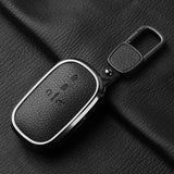 Metal and Leather Car Key Case Cover For Honda Civic 11th 2022 for Honda 2022 2023 2024 Civic for Accord CR-V HR-V Pilot