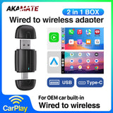 CarPlay Adapter 2in1 Dongle for Audi VW Benz CarPlay Adapter AKAMATE