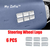 For Geely EX5 Galaxy E5 2024-2026 Car Steering Wheel Button Transparent Protection Sticker Car Logo Sticker Accessories Car I