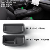 Under Seat Storage Box Fits Tesla Model Y L 6 Seater 2026 Front Seat Organizer Tray Waterproof TPE Hidden Bin Accessories Und