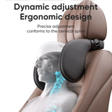 Ergonomic 360° Adjustable Auto Cervical Pillow with Memory Foam & Side Pads for Car Travel BMW Benz Car Interior Accessory OE