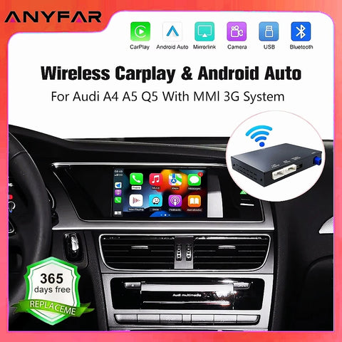 Wireless CarPlay Android Auto Retrofit for Audi A4 A5 Q5 CarPlay Retrofit Module ANYFAR